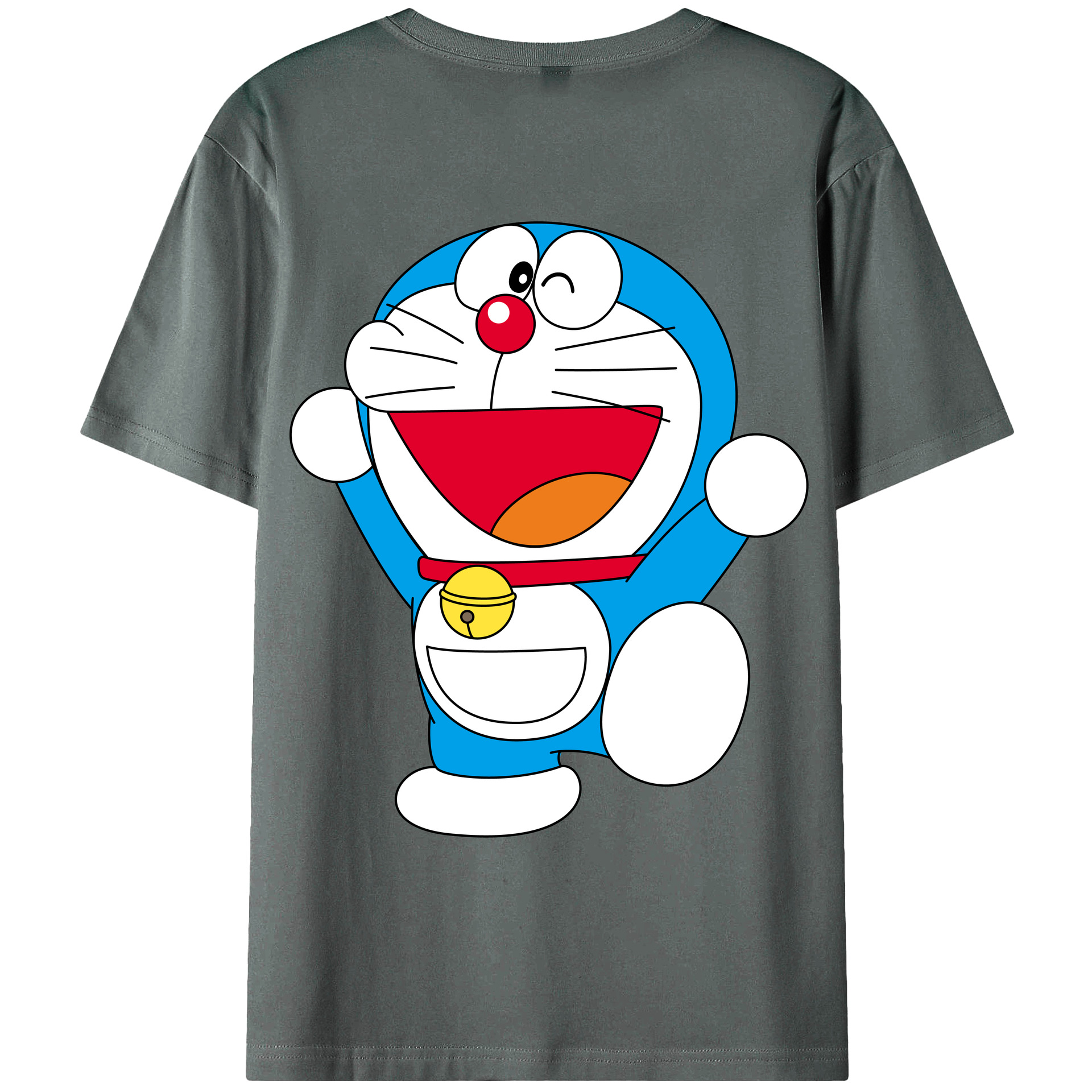 （画像用） ドラえもん Doraemon 綿100％ メンズ半袖Tシャツ（バックプリント） 通気性